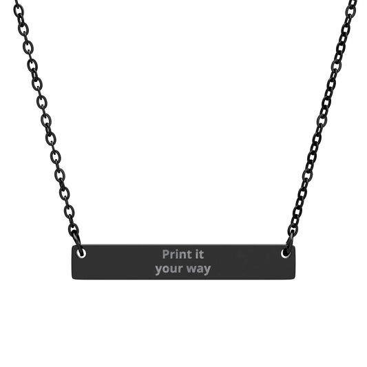 Horizontal Bar Necklace (Engraving)