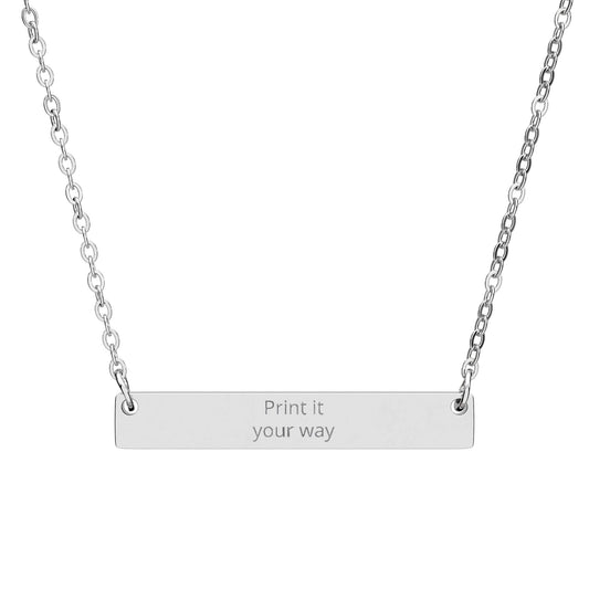 Horizontal Bar Necklace (Engraving)